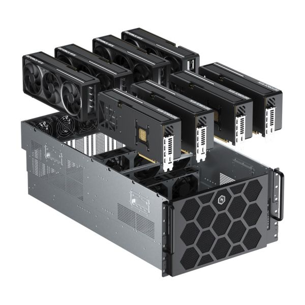 GPU-сервер Digital Razor Scale S128-256-1536, 6U, 8× NVIDIA RTX 5090 32 ГБ