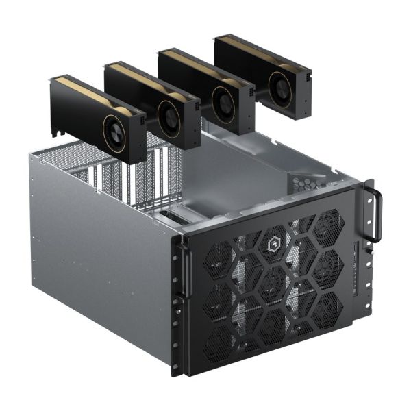 GPU-сервер Digital Razor DevBox AI DV96-564-1024-A, 6.5U, 4× NVIDIA H200 NVL 141 ГБ