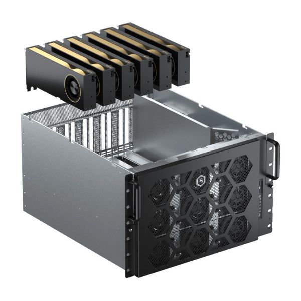 GPU-сервер Digital Razor DevBox AI DV96-576-512-A, 6.5U, 6× NVIDIA RTX PRO 6000 96 ГБ
